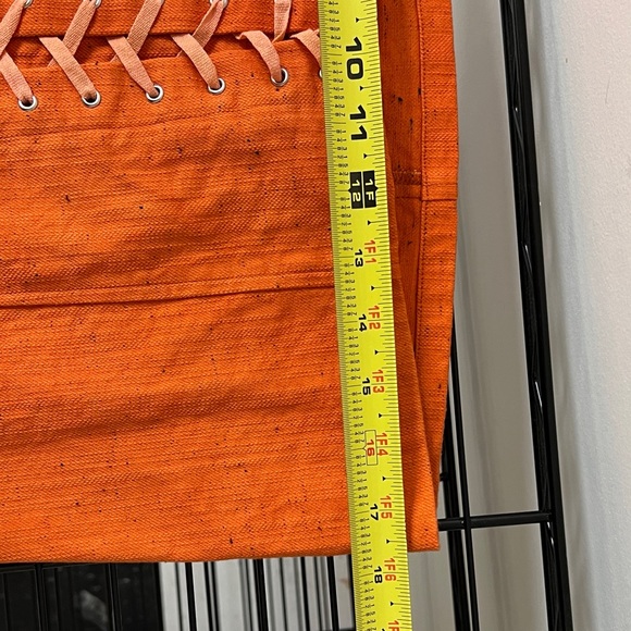 UO Rae Lace-Up Mini Skirt, Unreleased Color (Orange) - Picture 8 of 11